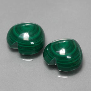 캐럿 천연 여러 가지 빛깔의 녹색 공작석 보석, 하트 모양, 불투명체