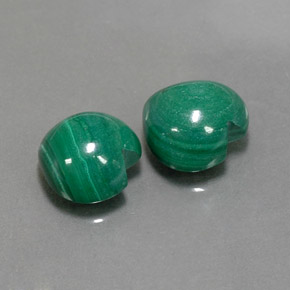 캐럿 천연 여러 가지 빛깔의 녹색 말라카이트 보석, 하트 모양, 9×8.5 mm, 불투명체