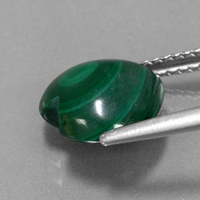 4.49캐럿 천연 여러 가지 빛깔의 녹색 말라카이트, 하트 모양, 불투명체