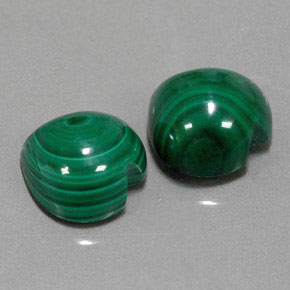 캐럿 천연 여러 가지 빛깔의 녹색 말라카이트 보석, 하트 모양, 10×9.9 mm, 불투명체
