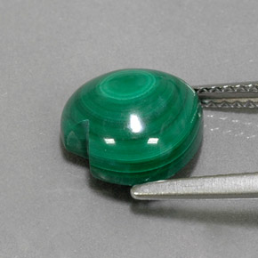 4.73캐럿 천연 여러 가지 빛깔의 녹색 말라카이트, 하트 모양, 10.1×9.7 mm, 불투명체