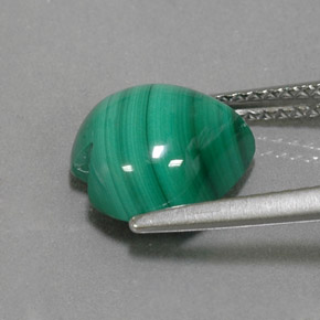 4.58캐럿 천연 여러 가지 빛깔의 녹색 말라카이트, 하트 모양, 9.9×9.7 mm, 불투명체