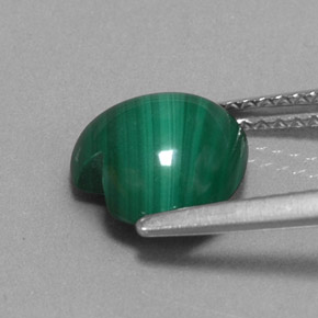 3.03캐럿 천연 여러 가지 빛깔의 녹색 말라카이트, 하트 모양, 8.9×8.8 mm, 불투명체