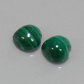 캐럿 천연 여러 가지 빛깔의 녹색 말라카이트 보석, 하트 모양, 10.2×9.8 mm, 불투명체