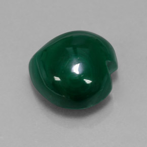 8.58캐럿 천연 여러 가지 빛깔의 녹색 말라카이트, 하트 모양, 12.1×11.8 mm, 불투명체