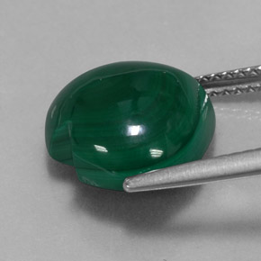 8.58캐럿 천연 여러 가지 빛깔의 녹색 말라카이트, 하트 모양, 12.1×11.8 mm, 불투명체