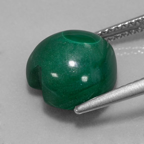7.11캐럿 천연 여러 가지 빛깔의 녹색 말라카이트, 하트 모양, 11.1×10.8 mm, 불투명체
