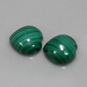 캐럿 천연 여러 가지 빛깔의 녹색 말라카이트 보석, 하트 모양, 12×11.8 mm, 불투명체
