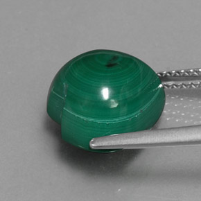 7.41캐럿 천연 Medium Green    말라카이트, 하트 모양, 11.1×10.8 mm, 불투명체