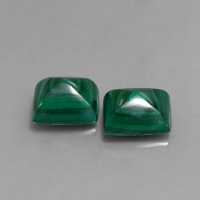 캐럿 천연 여러 가지 빛깔의 녹색 말라카이트 보석, 바게트, 9.8×8 mm, 불투명체