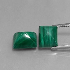 10.57캐럿 천연 미디엄 그린 말라카이트 보석, 바게트, 10×8.2 mm, 불투명체