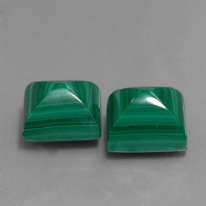 캐럿 천연 여러 가지 빛깔의 녹색 말라카이트 보석, 바게트, 11.2×9.2 mm, 불투명체