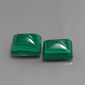 캐럿 천연 여러 가지 빛깔의 녹색 말라카이트 보석, 바게트, 10.2×8.1 mm, 불투명체