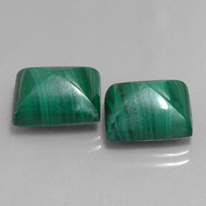 캐럿 천연 여러 가지 빛깔의 녹색 말라카이트 보석, 바게트, 13.2×11.1 mm, 불투명체