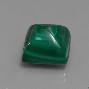 10.70캐럿 천연 여러 가지 빛깔의 녹색 말라카이트, 스퀘어, 10.9×10.9 mm, 불투명체