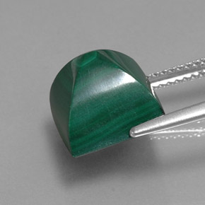 10.39캐럿 천연 여러 가지 빛깔의 녹색 말라카이트, 스퀘어, 10.3×10.3 mm, 불투명체
