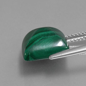 10.03캐럿 천연 여러 가지 빛깔의 녹색 말라카이트, 스퀘어, 11.3×11.1 mm, 불투명체