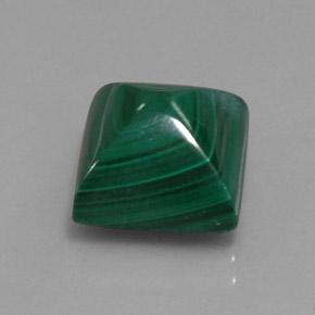 10.59캐럿 천연 미디엄 그린 말라카이트, 스퀘어, 11.1×11 mm, 불투명체