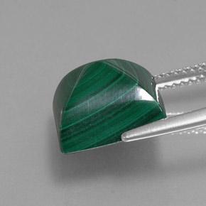 10.59캐럿 천연 미디엄 그린 말라카이트, 스퀘어, 11.1×11 mm, 불투명체