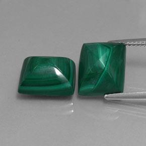 14.35캐럿 천연 파인 그린 말라카이트 보석, 바게트, 11.2×9.2 mm, 불투명체
