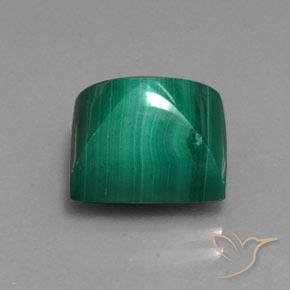 9.78캐럿 천연 미디엄 그린 말라카이트, 바게트, 11.3×9.2 mm, 불투명체