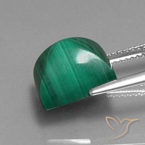 9.78캐럿 천연 미디엄 그린 말라카이트, 바게트, 11.3×9.2 mm, 불투명체