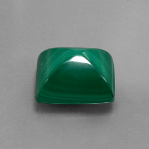 5.66캐럿 천연 여러 가지 빛깔의 녹색 말라카이트, 바게트, 10.1×8.2 mm, 불투명체