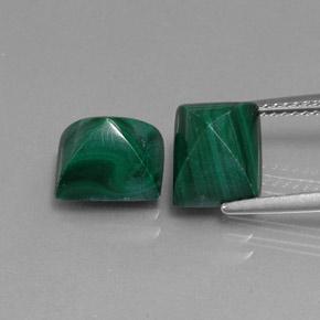 8.88캐럿 천연 미디엄 그린 말라카이트 보석, 바게트, 8.9×7.2 mm, 불투명체