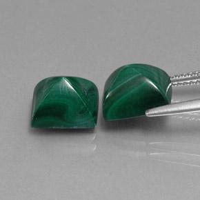 8.88캐럿 천연 미디엄 그린 말라카이트 보석, 바게트, 8.9×7.2 mm, 불투명체
