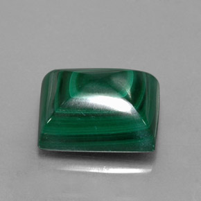 9.15캐럿 천연 여러 가지 빛깔의 녹색 말라카이트, 바게트, 12.2×10.1 mm, 불투명체