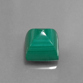 4.51캐럿 천연 여러 가지 빛깔의 녹색 말라카이트, 스퀘어, 8.1×7.9 mm, 불투명체