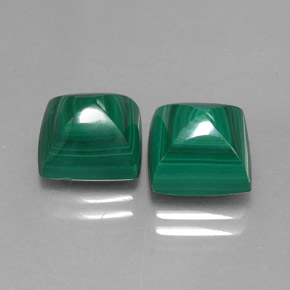캐럿 천연 여러 가지 빛깔의 녹색 말라카이트 보석, 스퀘어, 9.1×9 mm, 불투명체