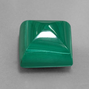 11.21캐럿 천연 여러 가지 빛깔의 녹색 말라카이트, 스퀘어, 11.2×11.1 mm, 불투명체