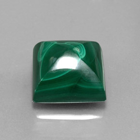 11.07캐럿 천연 여러 가지 빛깔의 녹색 말라카이트, 스퀘어, 11.3×11.2 mm, 불투명체