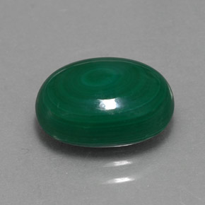 4.40캐럿 천연 여러 가지 빛깔의 녹색 말라카이트, 타원형 컷, 11.2×8.3 mm, 불투명체