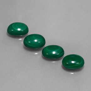 캐럿 천연 여러 가지 빛깔의 녹색 말라카이트 보석, 타원형 컷, 8.3×6.3 mm, 불투명체