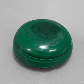 16.58캐럿 천연 여러 가지 빛깔의 녹색 말라카이트, 라운드 컷, 15.22 mm, 불투명체