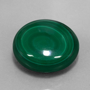 15.28캐럿 천연 여러 가지 빛깔의 녹색 말라카이트, 라운드 컷, 15.02 mm, 불투명체