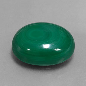 13.11캐럿 천연 여러 가지 빛깔의 녹색 말라카이트, 타원형 컷, 15.2×12.1 mm, 불투명체