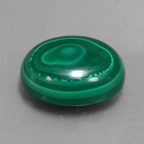 12.98캐럿 천연 여러 가지 빛깔의 녹색 말라카이트, 타원형 컷, 15×12.2 mm, 불투명체