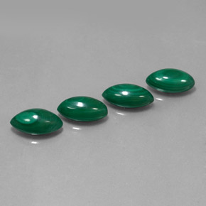 캐럿 천연 여러 가지 빛깔의 녹색 말라카이트 보석, 마퀴즈, 12.3×6.4 mm, 불투명체