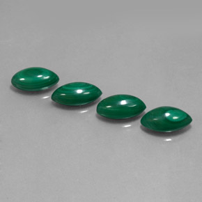 캐럿 천연 여러 가지 빛깔의 녹색 말라카이트 보석, 마퀴즈, 12.3×6.4 mm, 불투명체