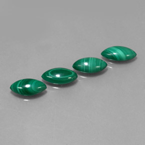 캐럿 천연 여러 가지 빛깔의 녹색 말라카이트 보석, 마퀴즈, 11.4×6 mm, 불투명체