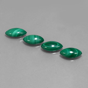 캐럿 천연 여러 가지 빛깔의 녹색 말라카이트 보석, 마퀴즈, 11.4×6 mm, 불투명체