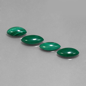 캐럿 천연 여러 가지 빛깔의 녹색 말라카이트 보석, 마퀴즈, 12.5×6.2 mm, 불투명체