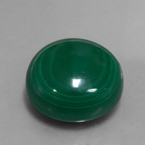 21.31캐럿 천연 여러 가지 빛깔의 녹색 말라카이트, 라운드 컷, 15.45 mm, 불투명체