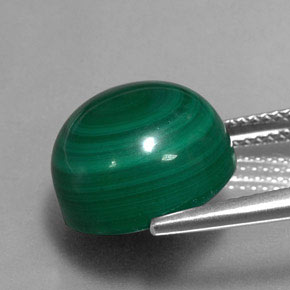 15.62캐럿 천연 여러 가지 빛깔의 녹색 말라카이트, 라운드 컷, 13.06 mm, 불투명체