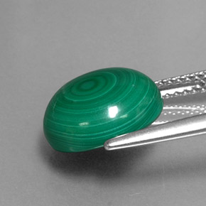 7.16캐럿 천연 여러 가지 빛깔의 녹색 말라카이트, 라운드 컷, 11.28 mm, 불투명체