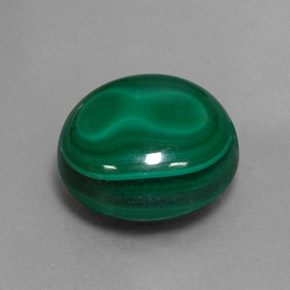 9.24캐럿 천연 여러 가지 빛깔의 녹색 말라카이트, 라운드 컷, 11.85 mm, 불투명체