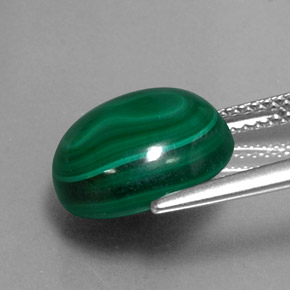 9.24캐럿 천연 여러 가지 빛깔의 녹색 말라카이트, 라운드 컷, 11.85 mm, 불투명체